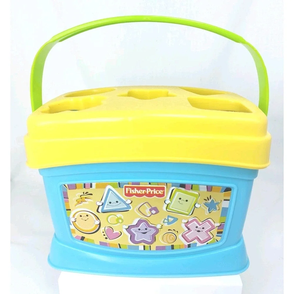 Fisher Price Shape Sorter Bucket Box Blocks‎ Colors Toddler Toy 2006 Complete